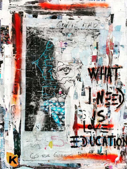 Collages intitulée "What We need is...…" par Dominique Kerkhove (DomKcollage), Œuvre d'art originale, Collages