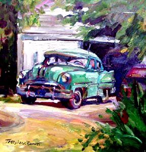 Pintura intitulada "Pontiac Classic" por Don Bourret, Obras de arte originais, Óleo