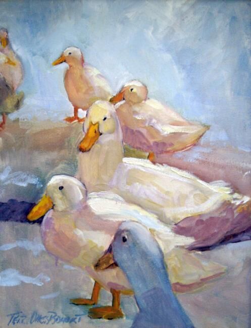 Painting titled "Quackers" by Don Bourret, Original Artwork