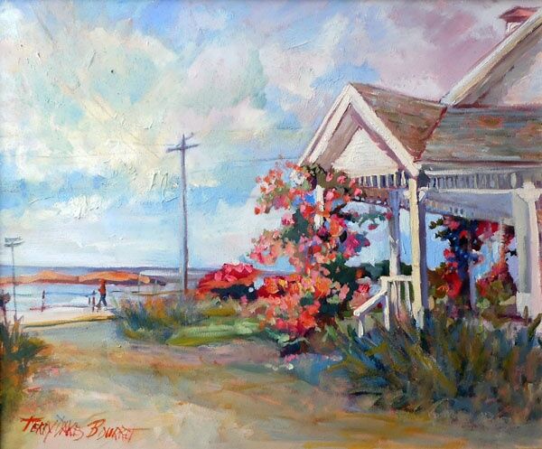 Pintura intitulada "Middle Beach Road" por Don Bourret, Obras de arte originais