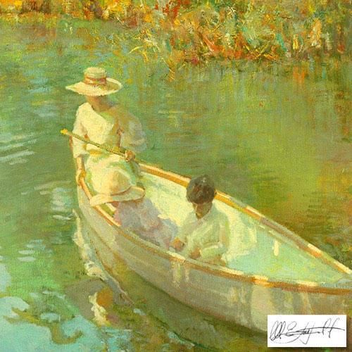 Pittura intitolato "(2) Lake Reflection…" da Don Hatfield, Opera d'arte originale, Altro