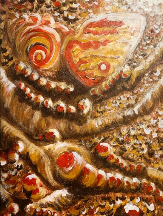 Pintura titulada "Lagartas" por Don M. Vargas, Obra de arte original, Acrílico