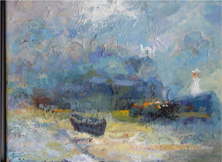 Peinture intitulée "early-morn.jpg" par Donald Hughes, Œuvre d'art originale