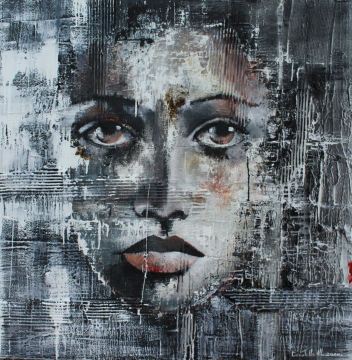 Картина под названием "Reflexion" - Donatella Marraoni, Подлинное произведение искусства, Эмаль