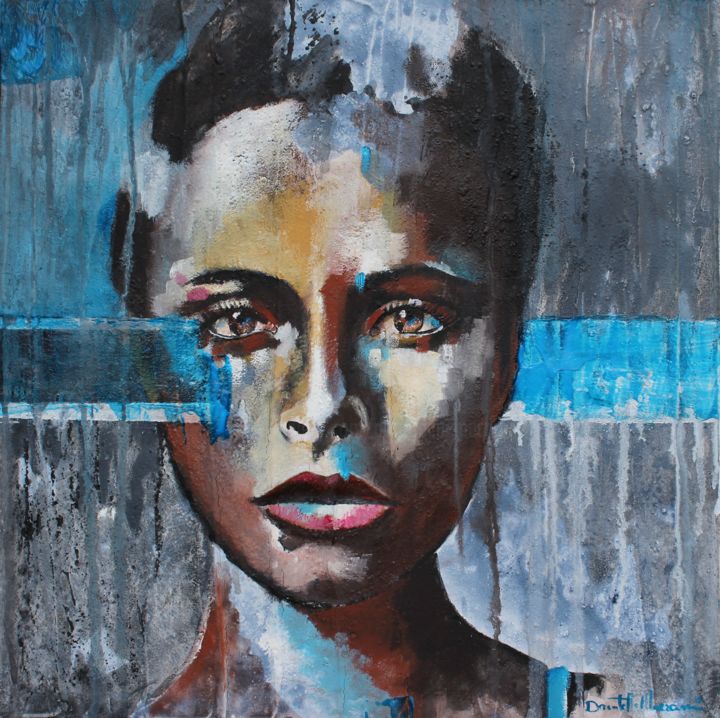 Pintura intitulada "Portrait V" por Donatella Marraoni, Obras de arte originais, Óleo