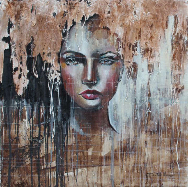 Painting titled "shadow" by Donatella Marraoni, Original Artwork, Oil