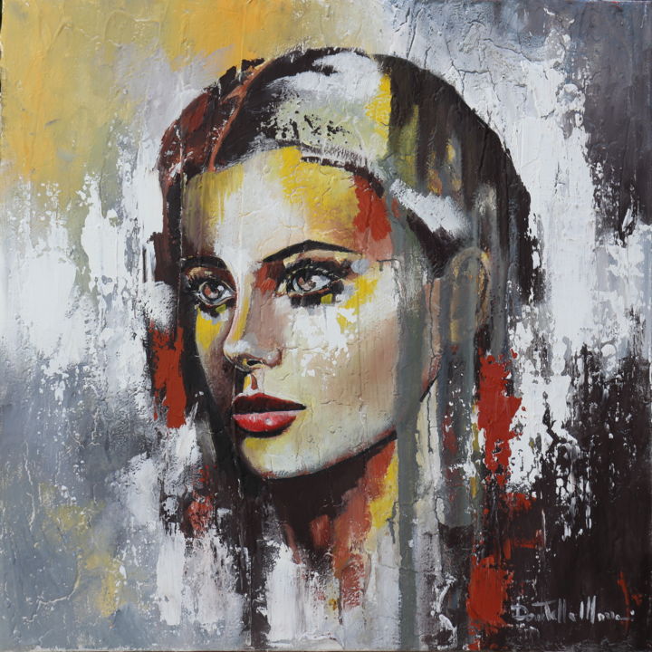 "Portrait XX" başlıklı Tablo Donatella Marraoni tarafından, Orijinal sanat, Petrol