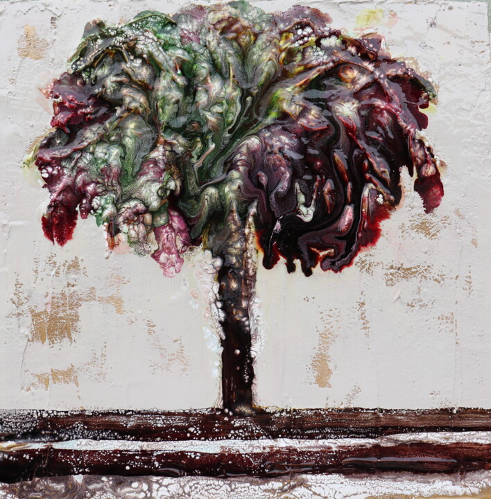 "weeping willow" başlıklı Tablo Donatella Marraoni tarafından, Orijinal sanat, Petrol