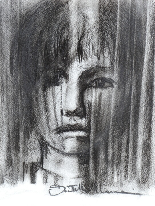 Peinture intitulée "Pain XVI" par Donatella Marraoni, Œuvre d'art originale, Fusain
