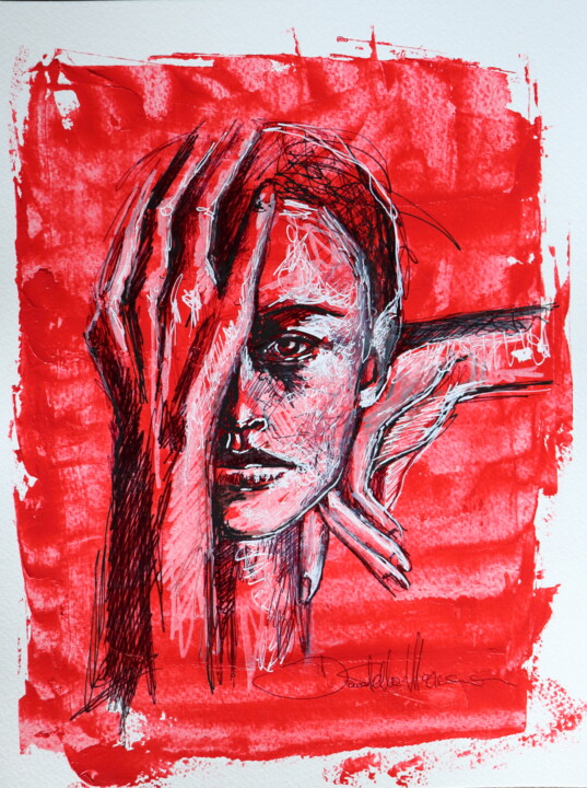 Pittura intitolato "I'm a creep" da Donatella Marraoni, Opera d'arte originale, Olio