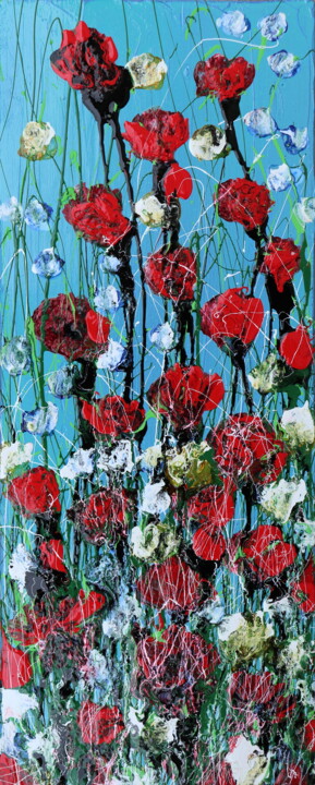 Pittura intitolato "Voglia di primavera…" da Donatella Marraoni, Opera d'arte originale, Olio