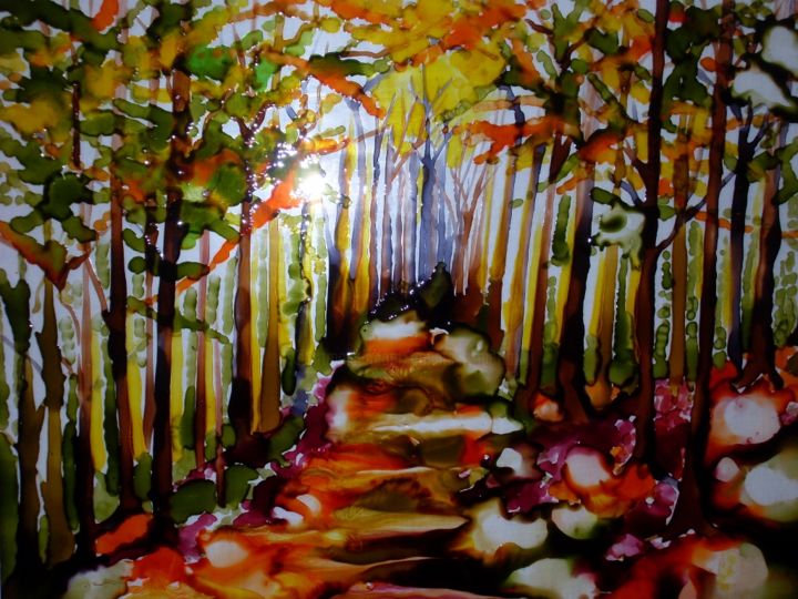 Painting titled "Autunno" by Donatella Marraoni, Original Artwork, Other