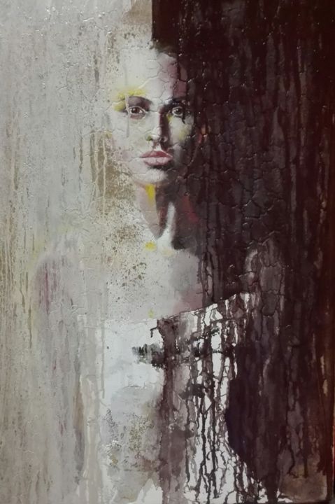 Painting titled "Lost...without you" by Donatella Marraoni, Original Artwork, Oil