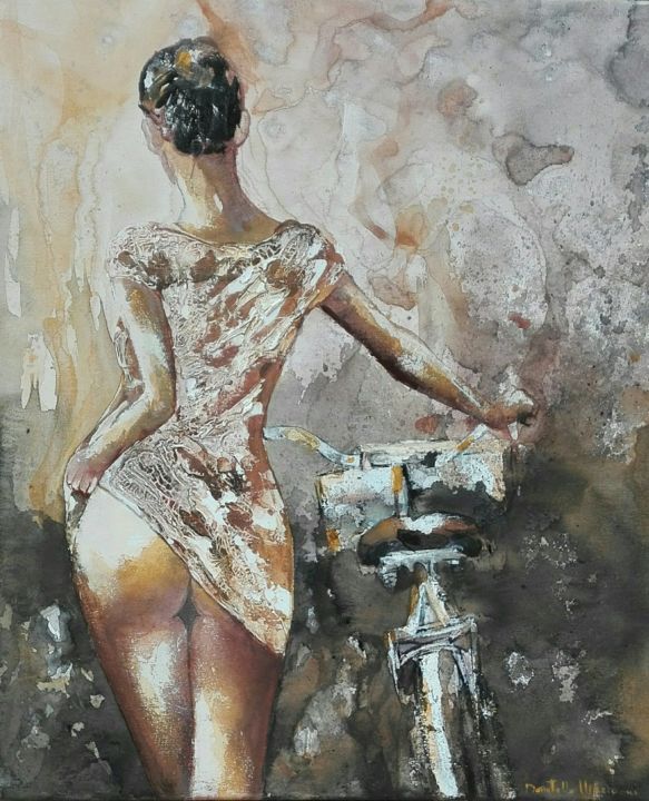 Ζωγραφική με τίτλο "Another woman...ano…" από Donatella Marraoni, Αυθεντικά έργα τέχνης, Λάδι
