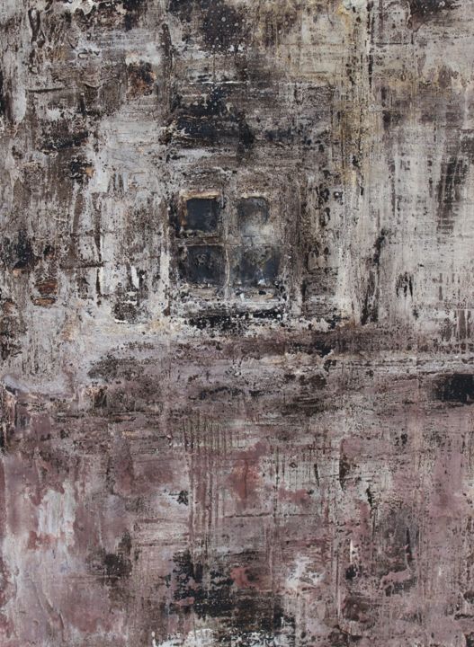 Pittura intitolato "e dietro la finestra" da Donatella Marraoni, Opera d'arte originale, Olio