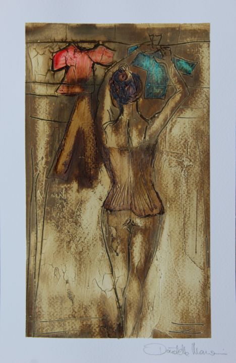 Pittura intitolato "italian housewife" da Donatella Marraoni, Opera d'arte originale, Altro