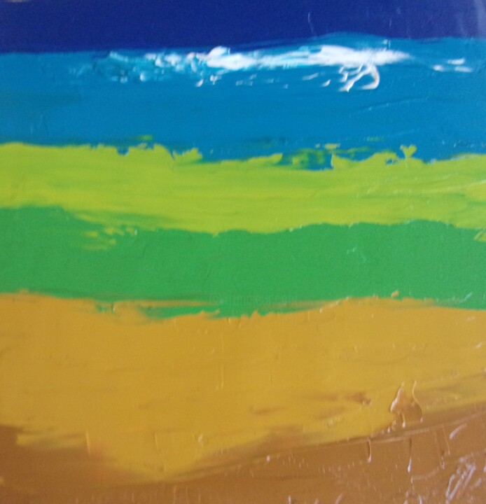 Painting titled ""Summertime"" by Don David Young (dondavid), Original Artwork, Oil Mounted on Wood Stretcher frame