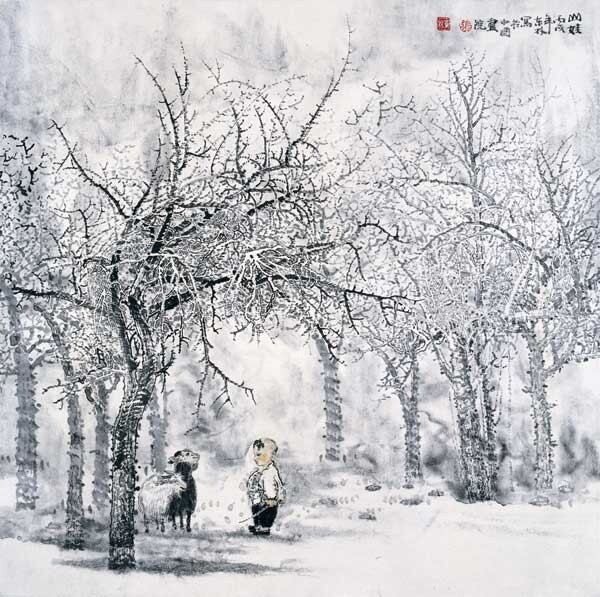 Malerei mit dem Titel "68x68-2006.jpg" von Dong Lin Zhang, Original-Kunstwerk
