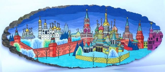 Painting titled "ancient moscow" by Nikolaenko   Gregory, Original Artwork