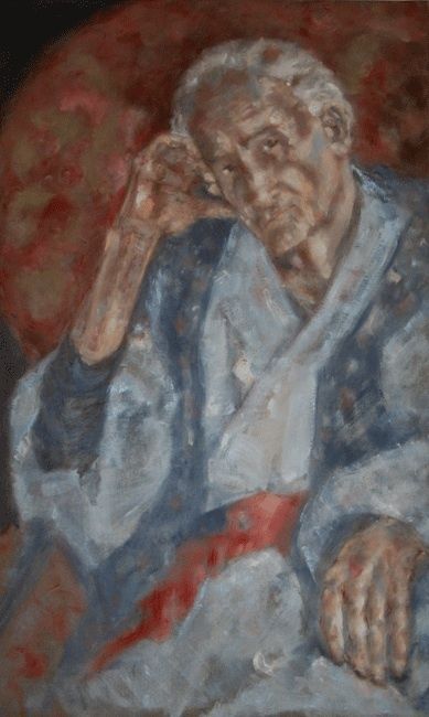 Peinture intitulée "Balthus" par Donna Gourdol, Œuvre d'art originale, Huile