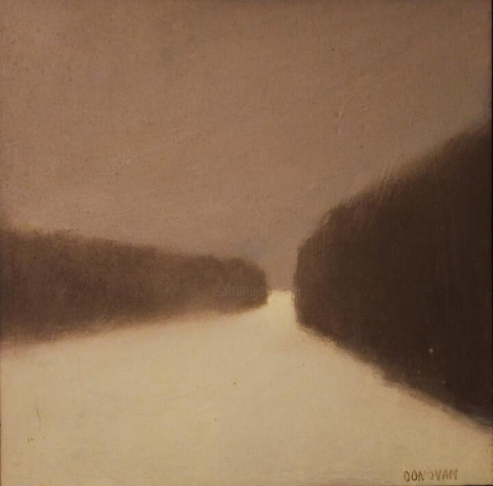 Pintura intitulada "Northem Sunrise" por Donovan, Obras de arte originais, Óleo Montado em Painel de madeira