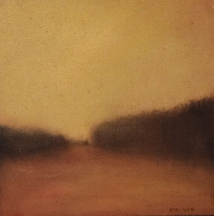 Картина под названием "Almost Autumn" - Donovan, Подлинное произведение искусства, Масло Установлен на Деревянная панель