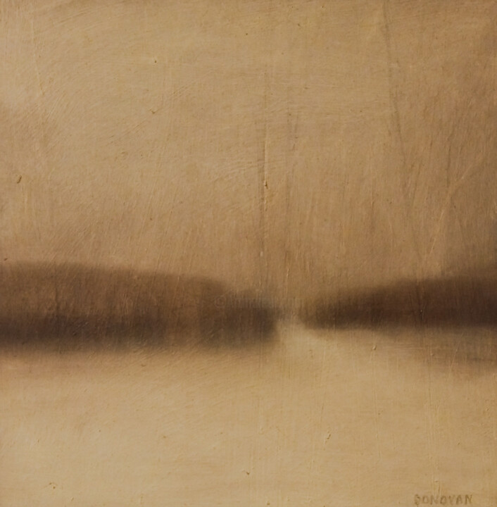 Malerei mit dem Titel "Landscape I" von Donovan, Original-Kunstwerk, Öl Auf Holzplatte montiert