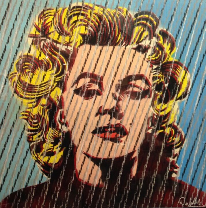 Drawing titled "Marilyn" by Don Weber, Original Art, Pastel