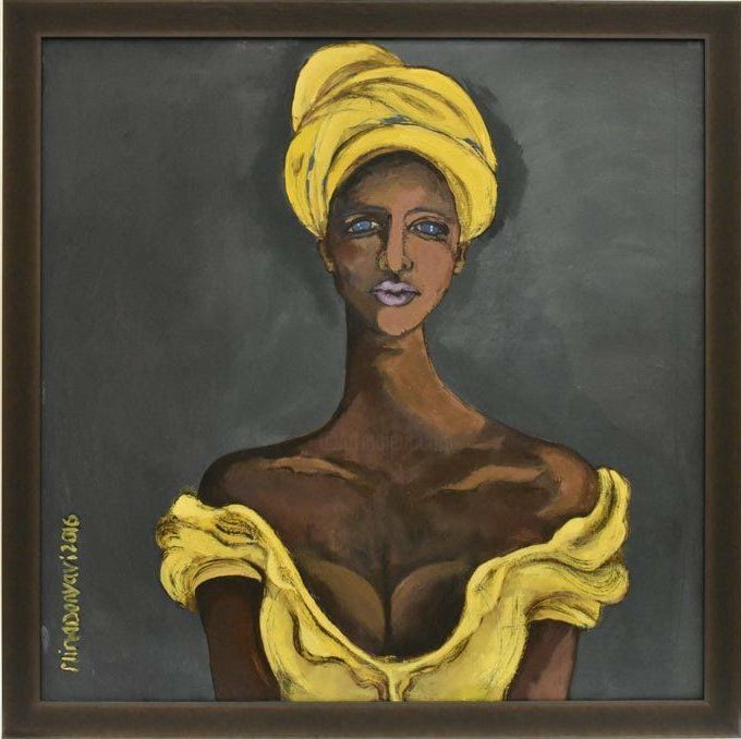 Картина под названием "Salma" - Mina Donyavi, Подлинное произведение искусства, Акрил Установлен на Деревянная рама для носи…