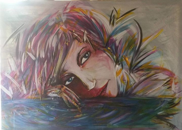 Peinture intitulée "Songe d'été" par La Donzelle, Œuvre d'art originale, Acrylique