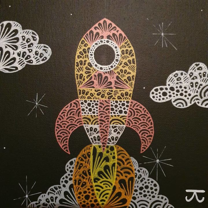 Painting titled "Ariane" by Doodlesbyflappy, Original Artwork, Marker