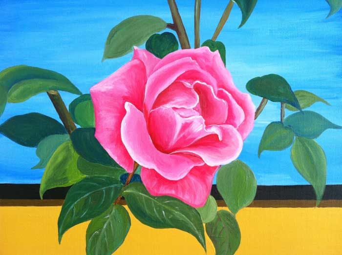 Painting titled "heart-rose.jpg" by Dookar Dickyi, Original Artwork