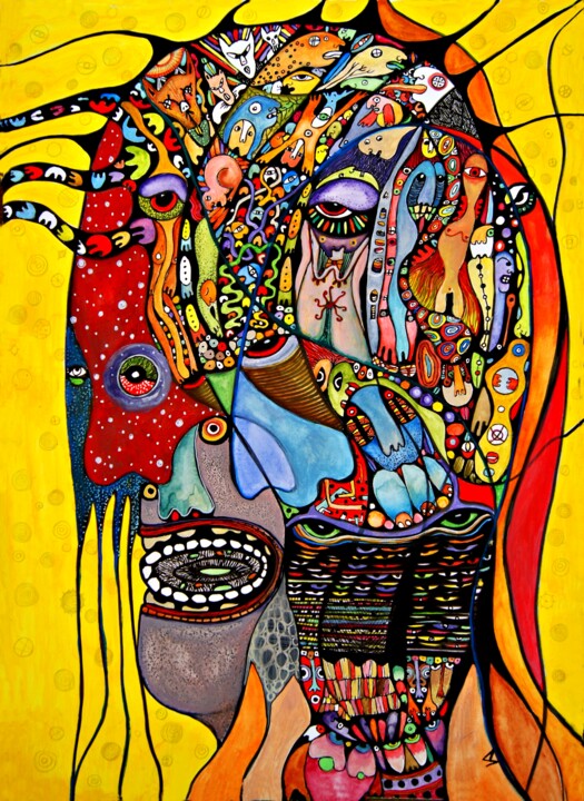 Peinture intitulée ""Metanoia"" par Dora Mandragora, Œuvre d'art originale, Aquarelle