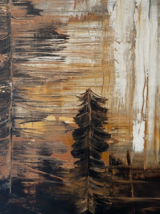 Painting titled "Forest" by Dora Palma Lukacs, Original Artwork, Acrylic