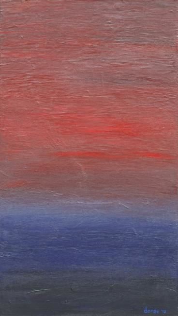 Painting titled "Red Mist - £150" by Dorae Smith, Original Artwork, Oil