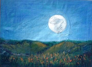 Peinture intitulée "Luz de Luna" par Dora  Sanchez  Rivero, Œuvre d'art originale, Huile