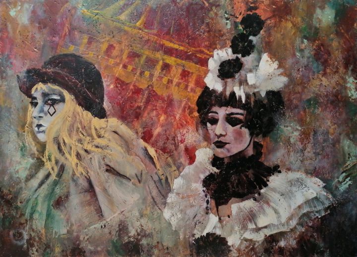 Peinture intitulée "The Prince and the…" par Dora Stork, Œuvre d'art originale, Cire