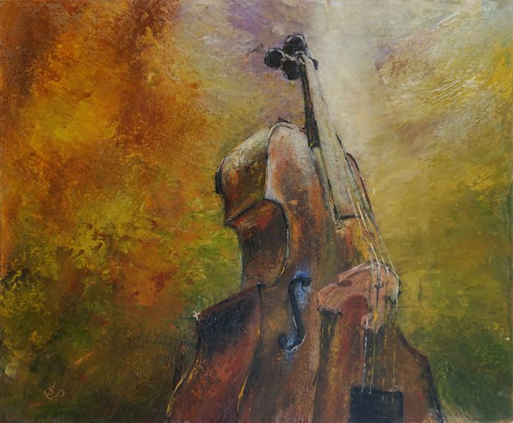Pintura titulada "The Music" por Dora Stork, Obra de arte original, Cera