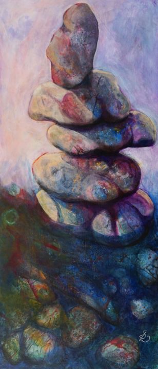 Painting titled "Balance" by Dora Stork, Original Artwork, Acrylic