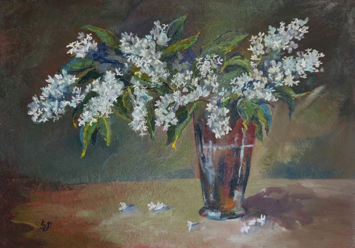 Painting titled "The May Scents" by Dora Stork, Original Artwork, Wax