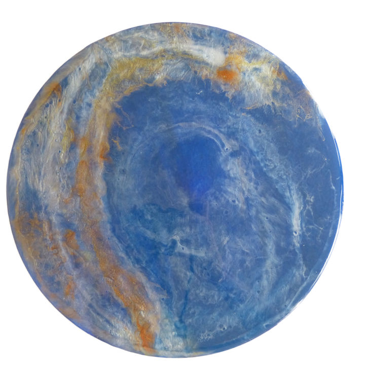 Painting titled "Quiet earth" by Dorianne Delage, Original Artwork, Resin