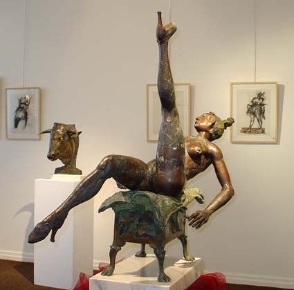 Sculpture intitulée "courtisane" par Dorin Lupea, Œuvre d'art originale