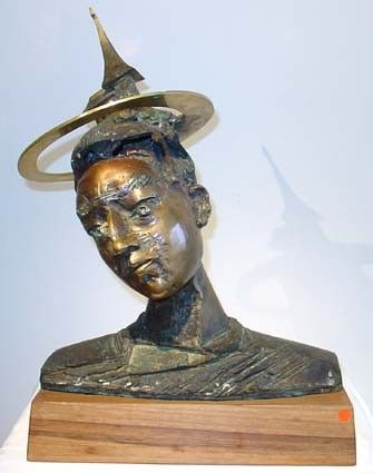 Sculpture intitulée "madone" par Dorin Lupea, Œuvre d'art originale