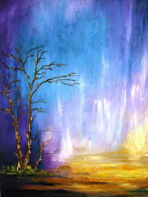 Картина под названием "The Lonely Trees" - Doris Cohen, Подлинное произведение искусства