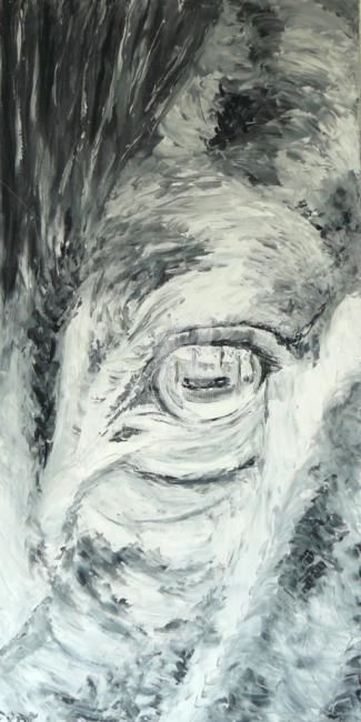 Peinture intitulée "Oeil de verre" par Madorssane, Œuvre d'art originale, Huile