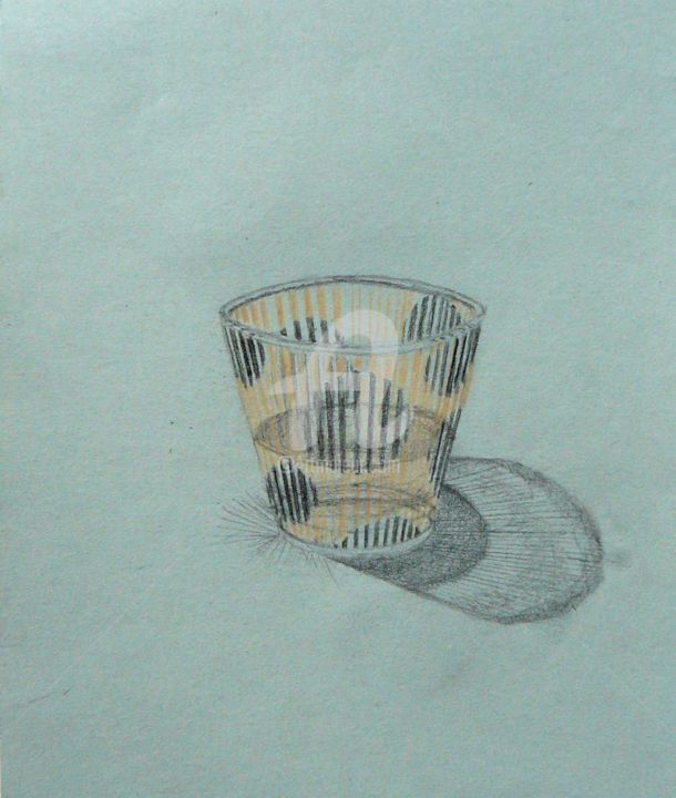 Dessin intitulée "verre 1" par Madorssane, Œuvre d'art originale, Autre