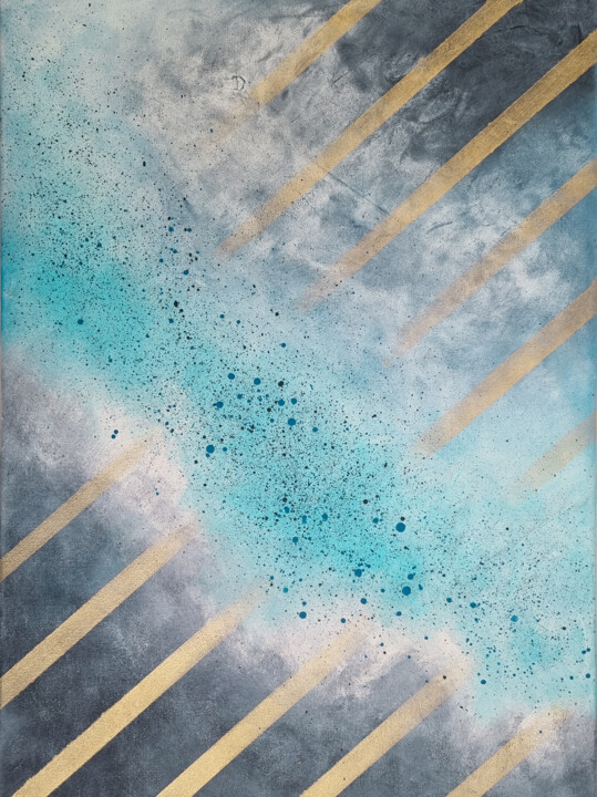 Malarstwo zatytułowany „Sky is the limit” autorstwa Dorota Radzimińska, Oryginalna praca, Akryl Zamontowany na Drewniana ram…