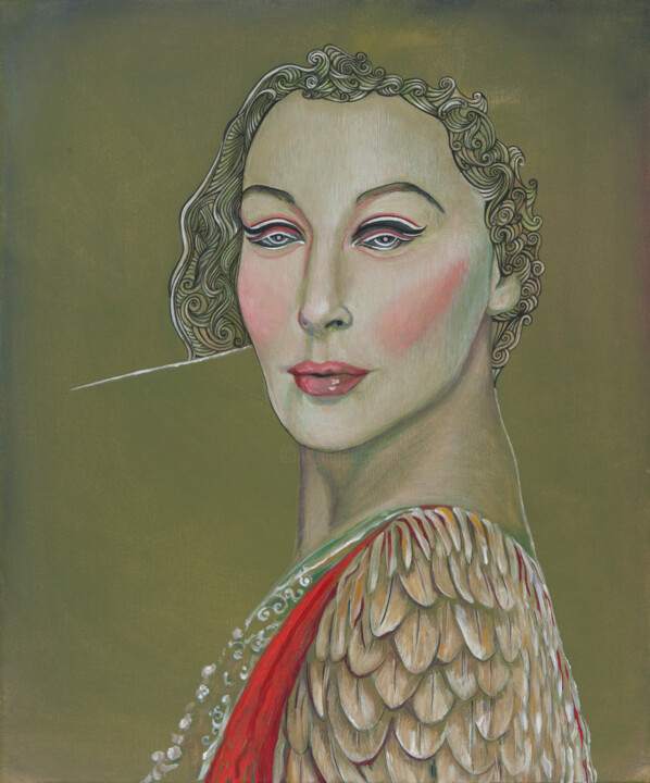 Malarstwo zatytułowany „bez tytułu” autorstwa Dorota Szpil, Oryginalna praca, Tempera Zamontowany na Drewniana rama noszy