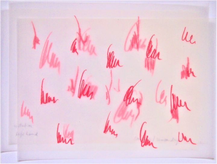 Zeichnungen mit dem Titel "notifications left…" von Dorothea Breit, Original-Kunstwerk, Pastell