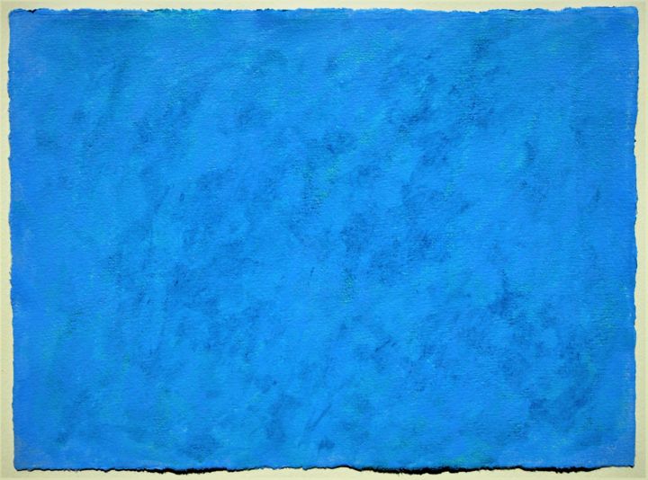 Painting titled "hazy blue" by Dorothea Breit, Original Artwork, Lacquer